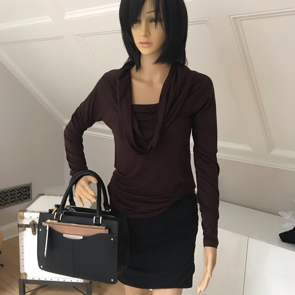 Ann Taylor Wine Colored Knit Top. Size S. NWT - Picture 2 of 8